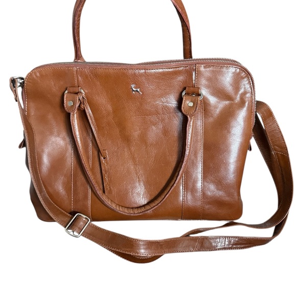 Ashwood Handbags - Ashwood three section large Top quality  Leather Crossbody Handbag Gina